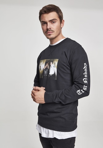 Mister Tee Sweatshirt 'Tupac Trust Nobody' in Black: front