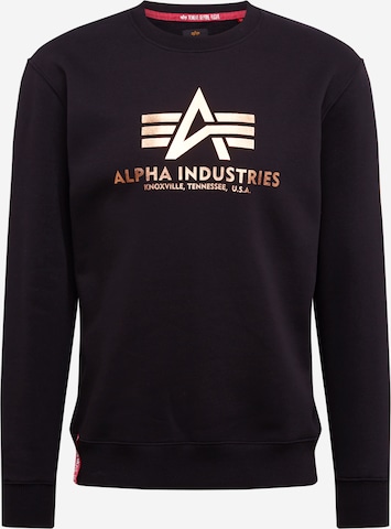 ALPHA INDUSTRIES Sweatshirt in Zwart: voorkant