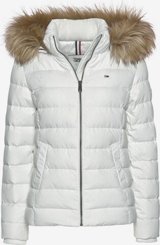 Tommy Jeans Winterjas in Wit: voorkant