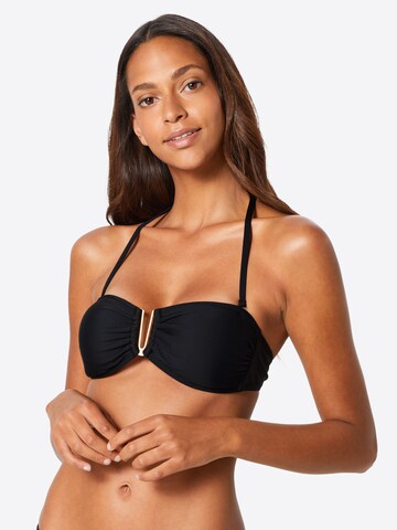 ABOUT YOU Bandeau Bikinitop 'Melanie' in Zwart