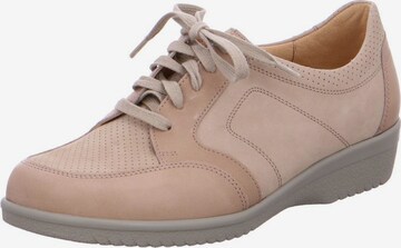 Ganter Lace-Up Shoes in Beige: front