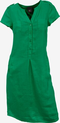 Abito camicia di heine in verde: frontale