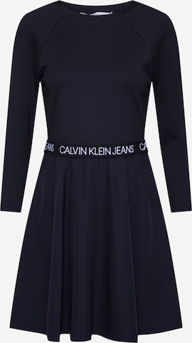 Calvin Klein Jeans Kleid 'MID SLEEVE MILANO LOGO ELASTIC' in Schwarz: predná strana