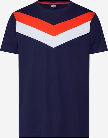 Coupe regular T-Shirt 'Arrow' Urban Classics en bleu : devant