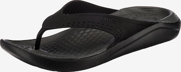 Crocs T-Bar Sandals 'Lite Ride Flip' in Black: front