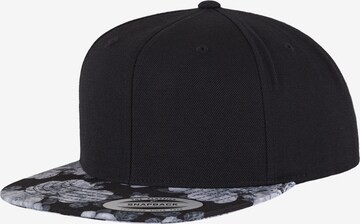 Casquette 'Roses' Flexfit en noir : devant