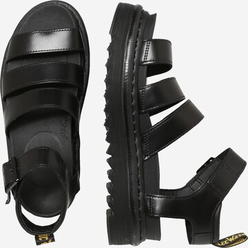 Dr. Martens - Sandálias com tiras 'Chunky Blaire' em preto: lateral