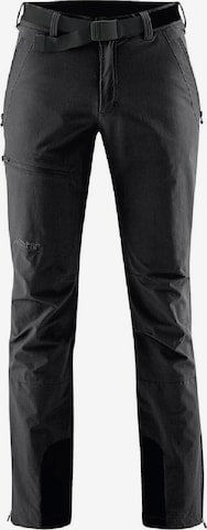 Maier Sports Regular Outdoor Pants 'Naturno' in Black: front