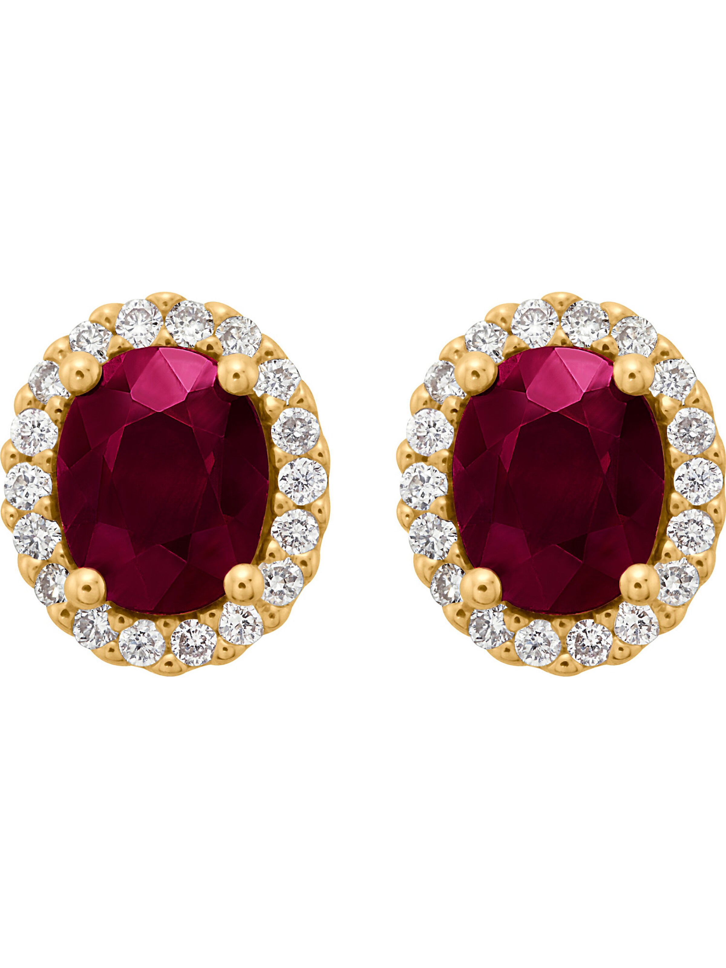 CHRIST Earrings 'Rubin' in Gold: front