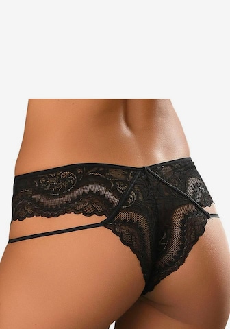 PETITE FLEUR GOLD String in Schwarz