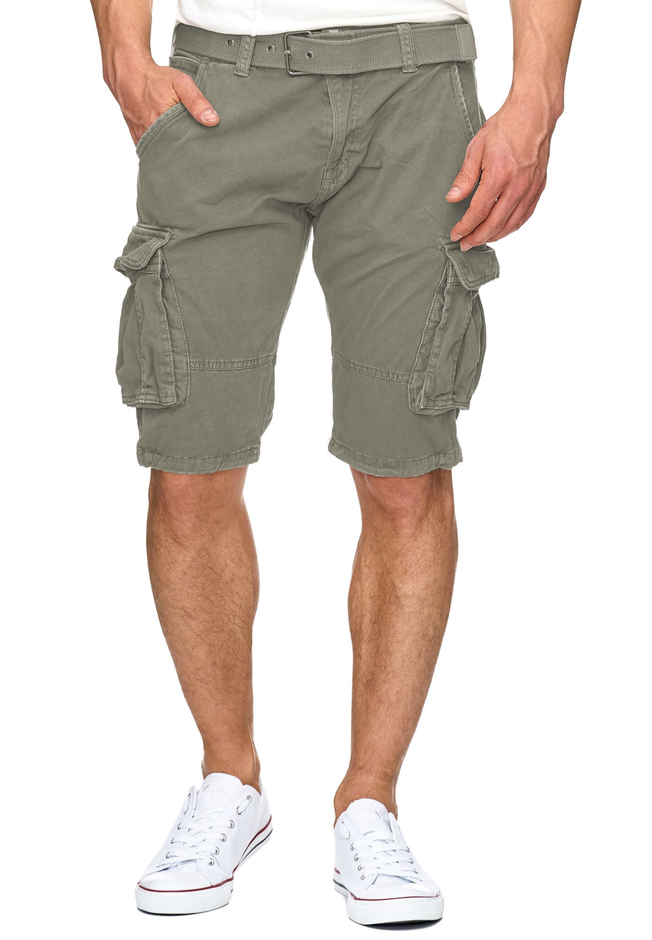 INDICODE JEANS Regular Cargo trousers 'Monroe Cargo ZA' in Grey: front