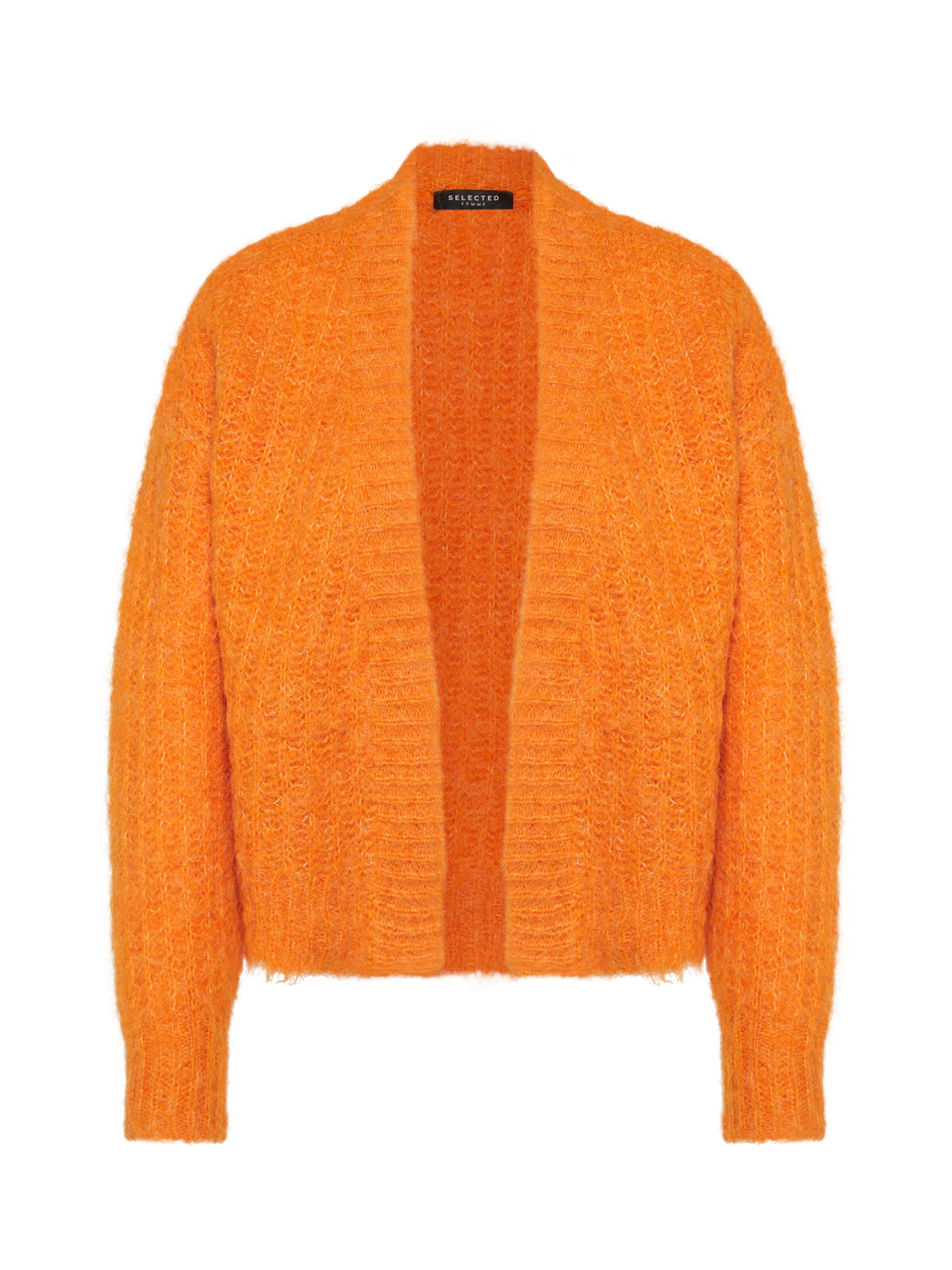 SELECTED FEMME - Gebreid vest 'Pippa' in de kleur Sinaasappel