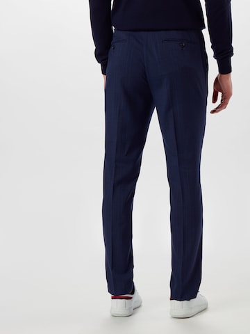 BURTON MENSWEAR LONDON Слим Плиссированные брюки в Синий