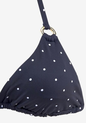 LASCANA - Triangular Top de biquíni 'Sparkel' em azul