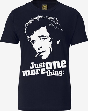 LOGOSHIRT Shirt 'JUST ONE MORE THING!' in Blue: front