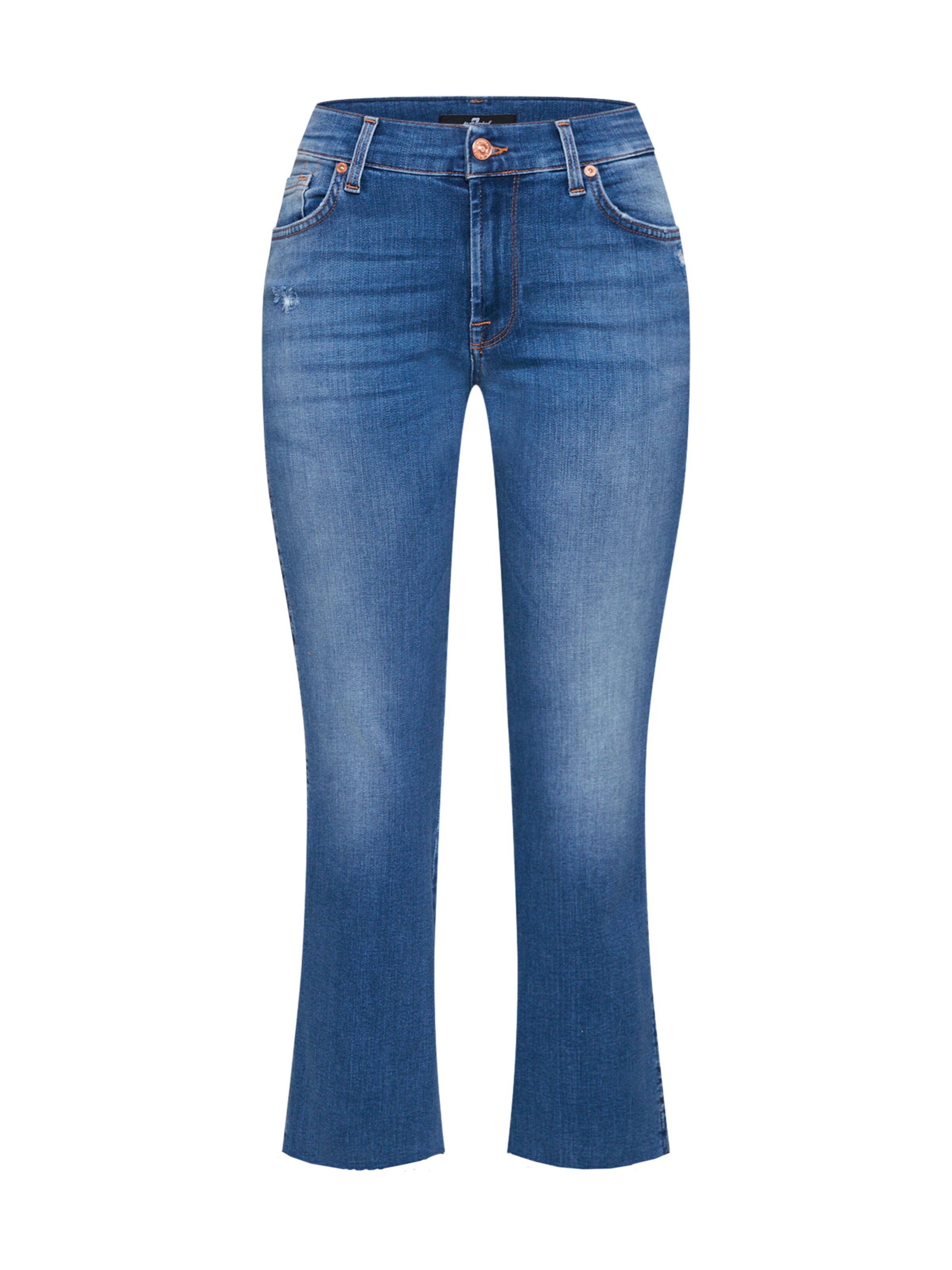 7 for all mankind - Slimfit Denim in 7/8-Länge in blue denim