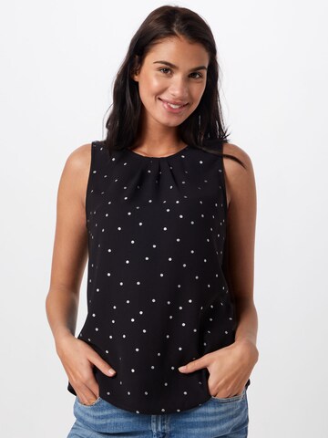 QS Top in Schwarz: Vorderseite