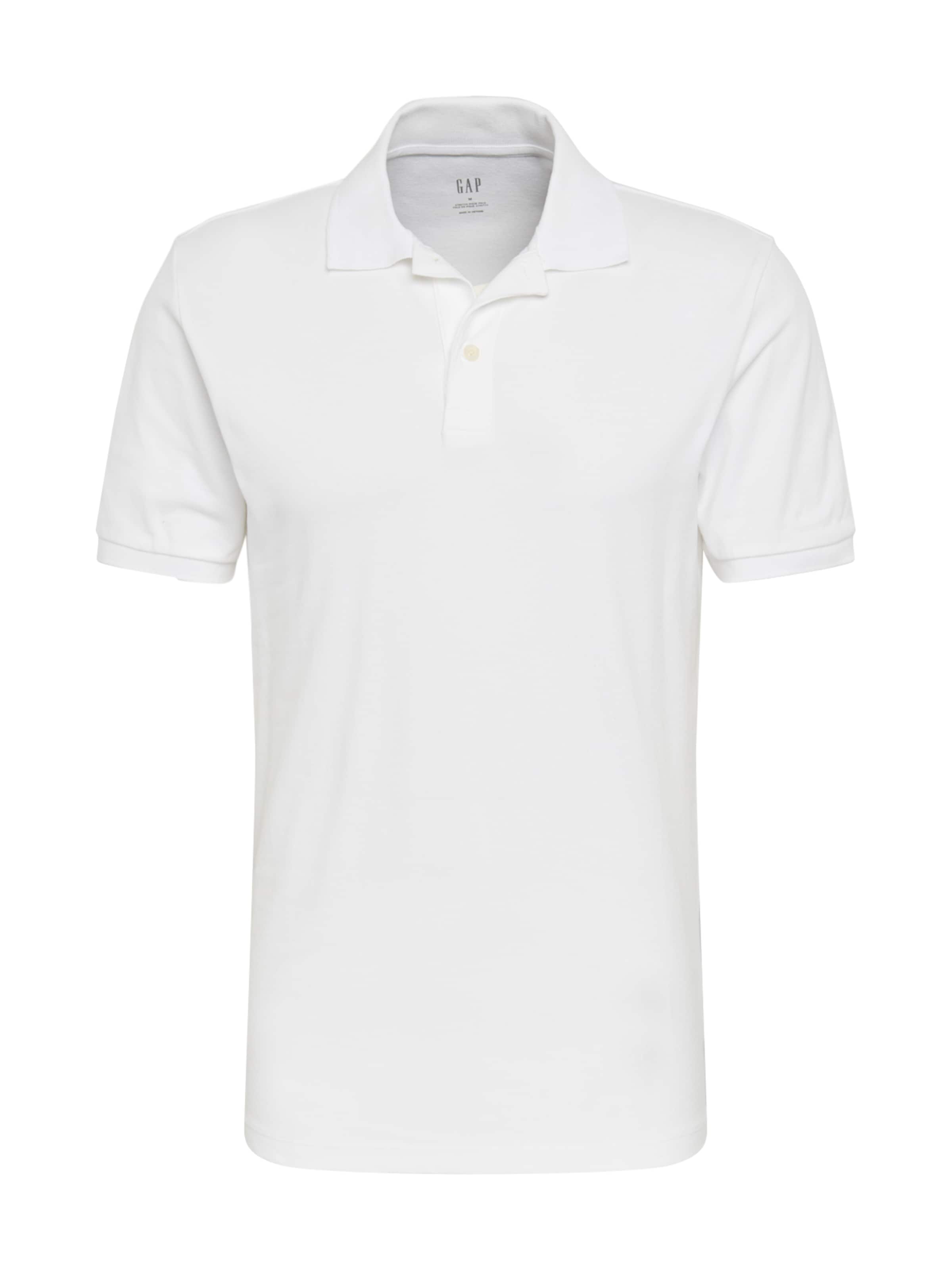 GAP Regular fit Póló 'V-SOLID PIQUE POLO' - fehér: elől