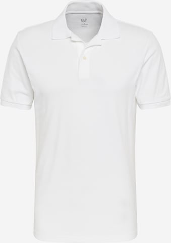 GAP Regular fit Shirt 'V-SOLID PIQUE POLO' in Wit: voorkant