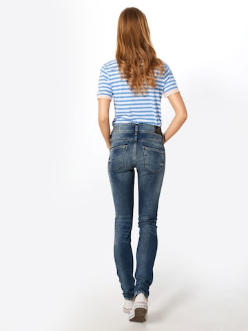 Coupe slim Jean 'Pearl Slim Denim Stretch' Herrlicher en bleu : derrière