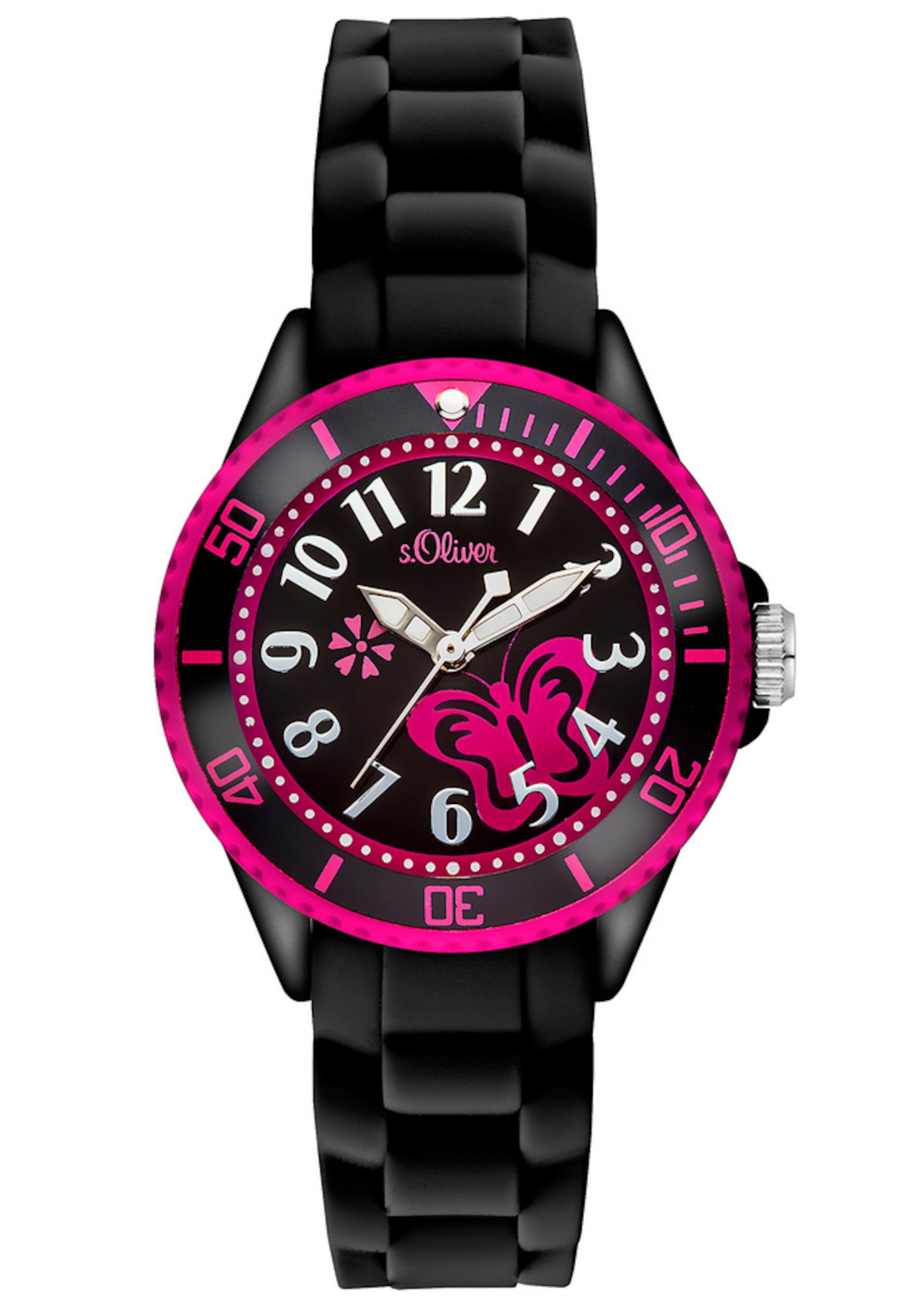 s.Oliver Watch in Black: front