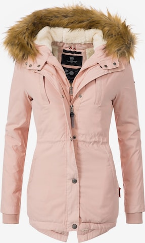 MARIKOO - Parka de inverno 'Akira' em rosa: frente