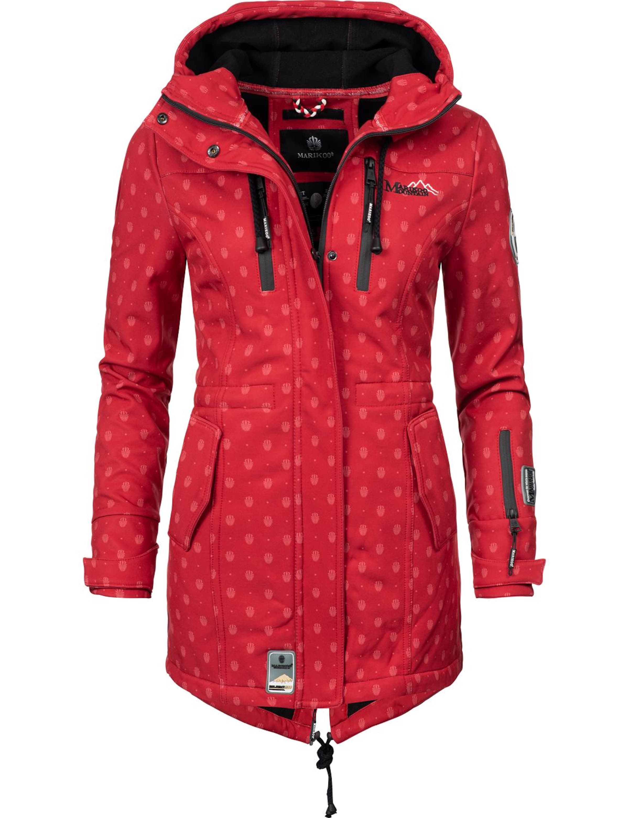 MARIKOO Raincoat 'Zimtzicke' in Red: front