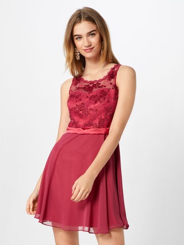 Robe de cocktail VM Vera Mont en rouge : devant