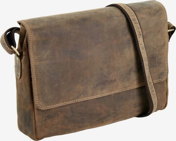 GREENBURRY Document Bag in Brown: front