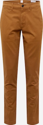 GAP Chino kalhoty 'Essential' – hnědá: přední strana