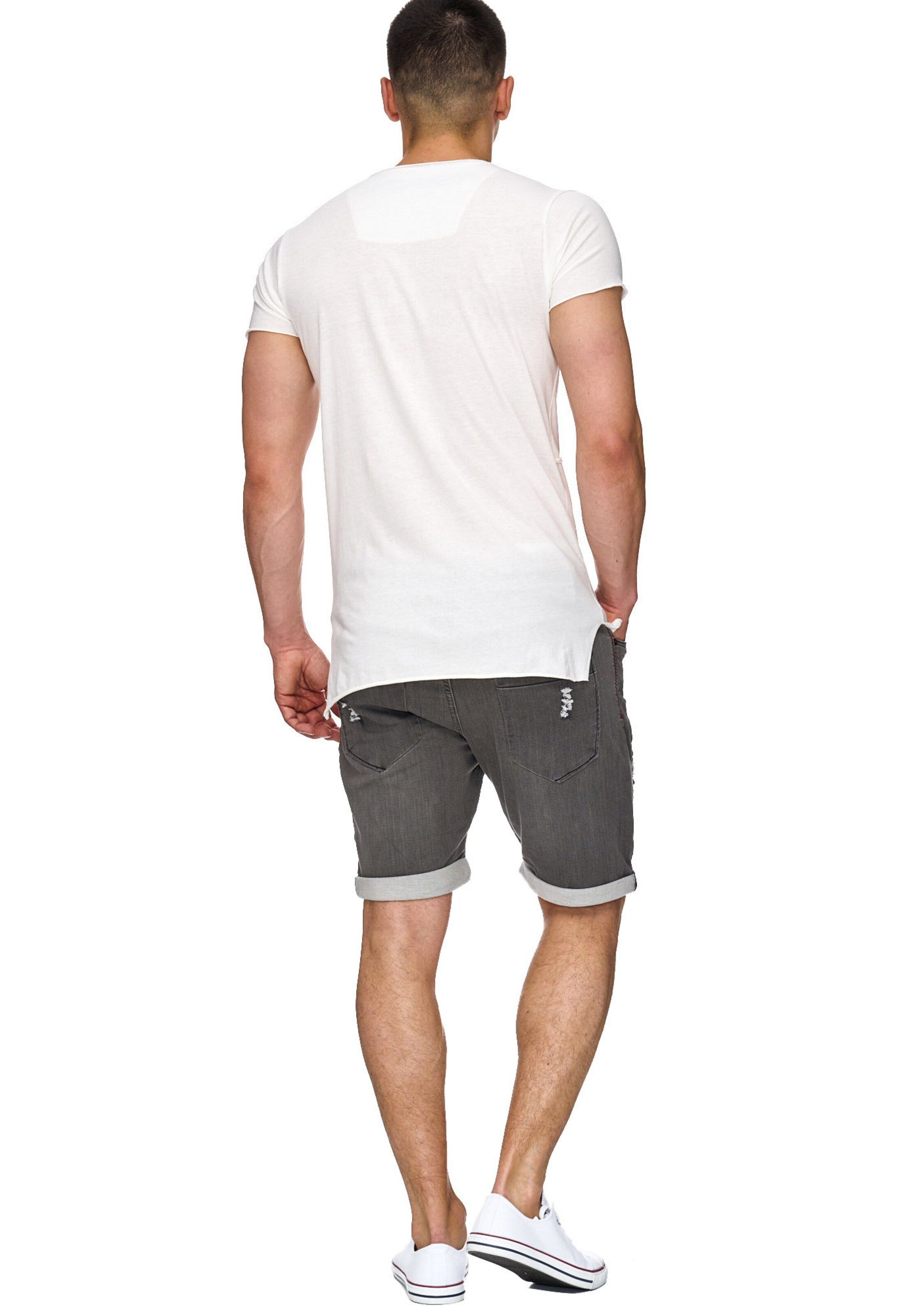 INDICODE JEANS Regular Shorts 'Piano' in Grau