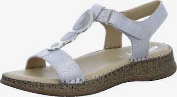 Jenny Strap Sandals in Silver: front