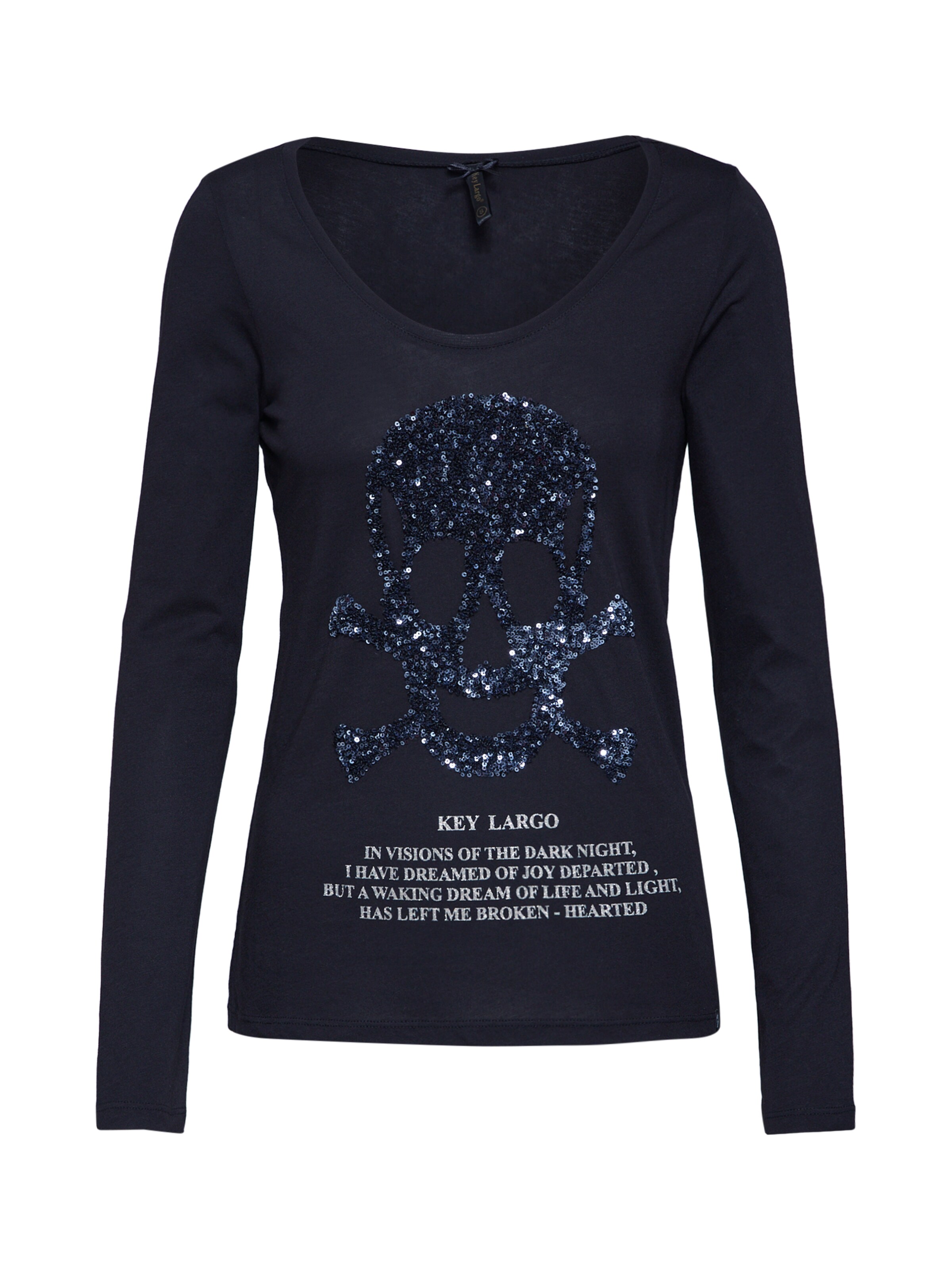 Key Largo - Shirt 'WLS BRAIN' in de kleur Zwart