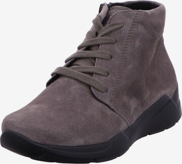 SEMLER Lace-Up Ankle Boots in Grey: front