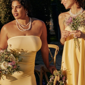 Matching bridesmaid dresses