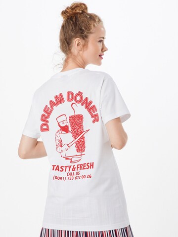 Merchcode T-Shirt 'Döner' in Weiß: zadná strana