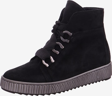 GABOR Lace-Up Ankle Boots in Black: front