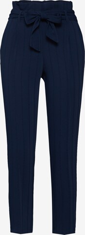 Effilé Pantalon à plis TOM TAILOR en bleu : devant
