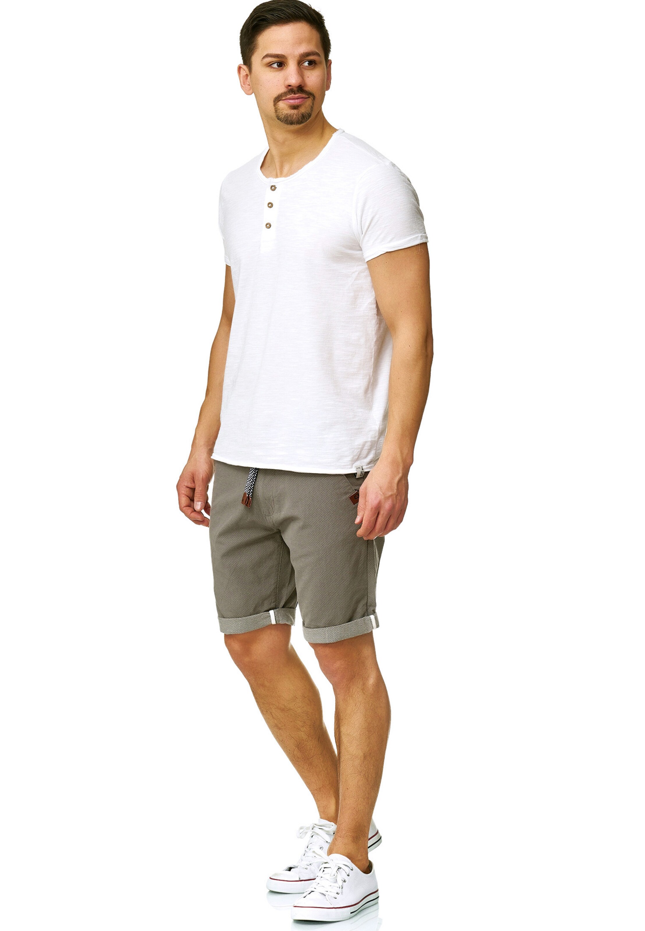 INDICODE JEANS Regular Shorts 'Acton' in Grau