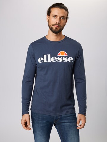 ELLESSE جينز مضبوط قميص 'GRAZIE' بلون أزرق: الأمام