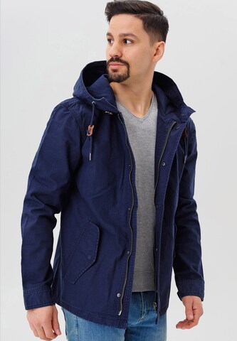 INDICODE JEANS Between-Season Jacket 'Lough' in Blue: front