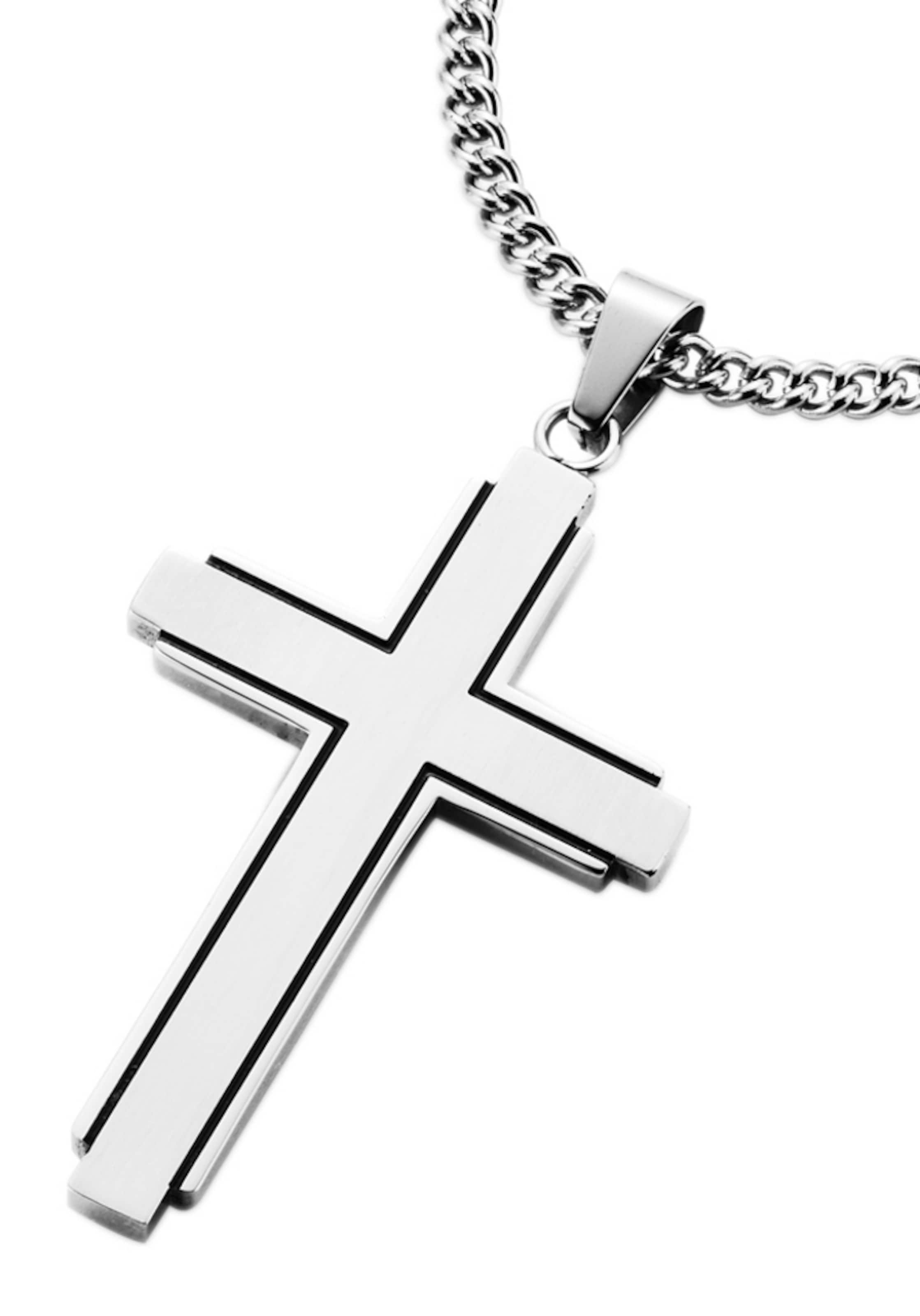 FIRETTI Halskette 'Kreuz' in Silber: Vorderseite