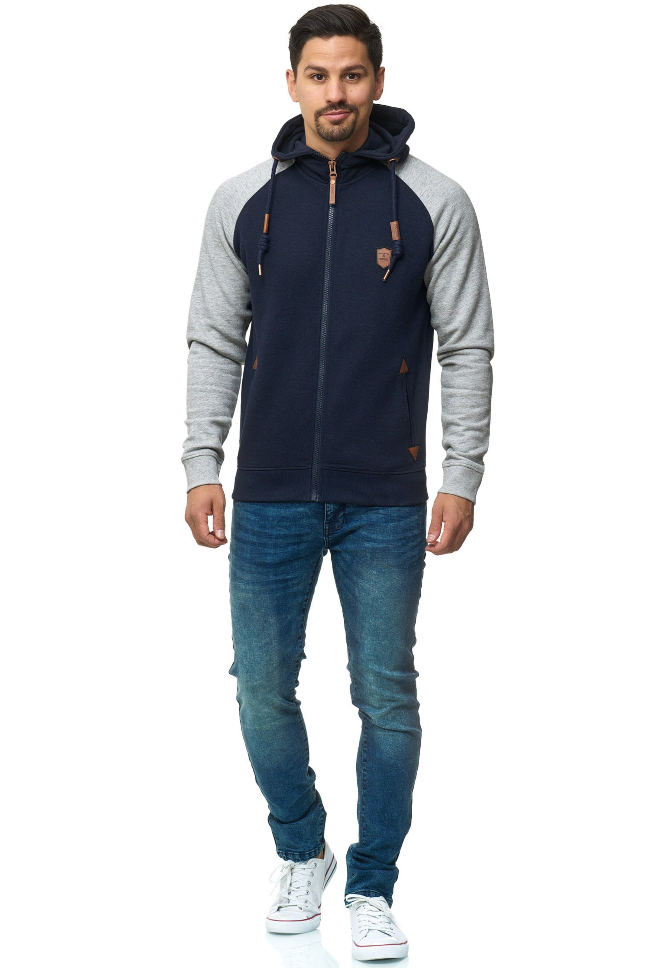 INDICODE JEANS Sweatjacke 'Arbutus' in Blau