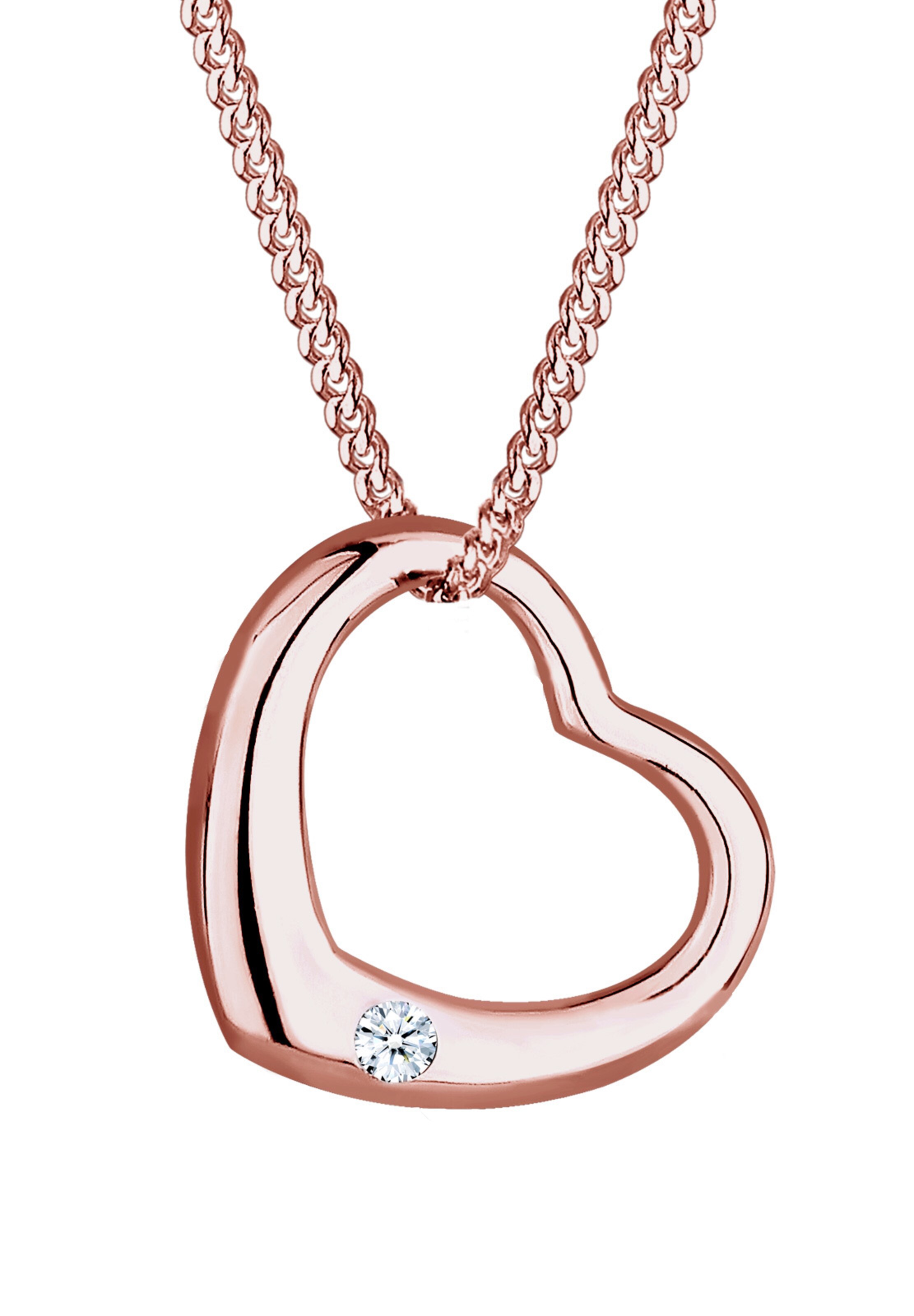 Elli DIAMONDS Ketting 'Herz' in Goud
