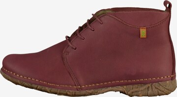 EL NATURALISTA Lace-Up Ankle Boots in Red