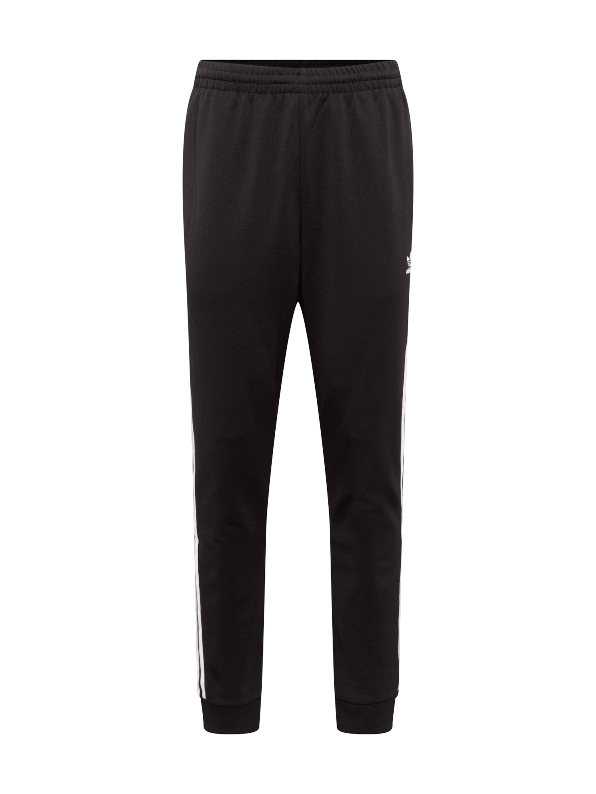 Tapered Pantaloni de la ADIDAS ORIGINALS pe negru: față