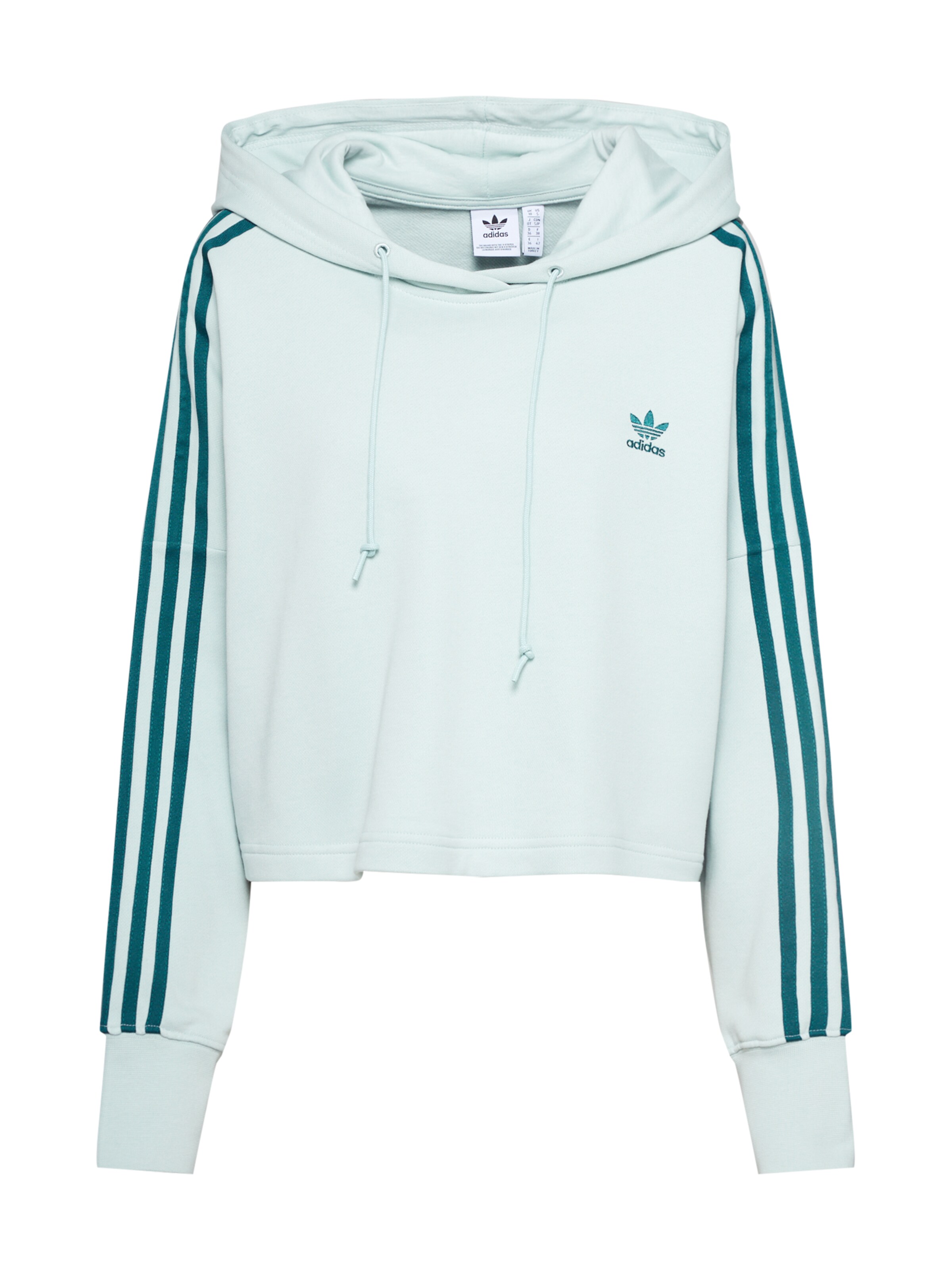 ADIDAS ORIGINALS - Sweatshirt 'CROPPED HOOD' in de kleur Mintgroen