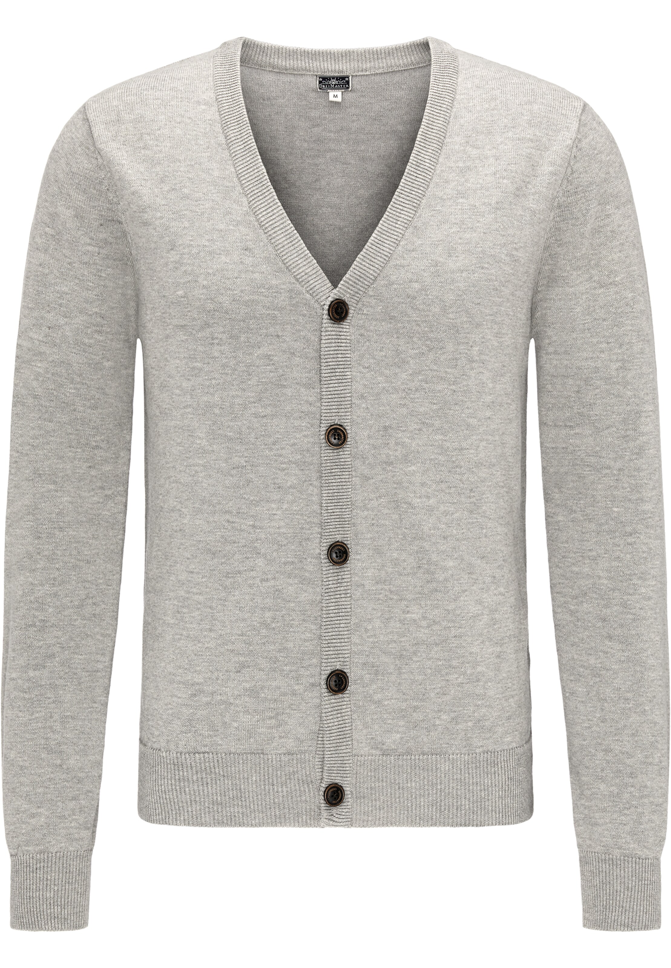 DREIMASTER - Gebreid vest 'Maritim' in de kleur Grijs