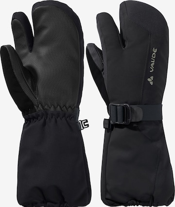 VAUDE Athletic Gloves 'Lobster' in Black: front