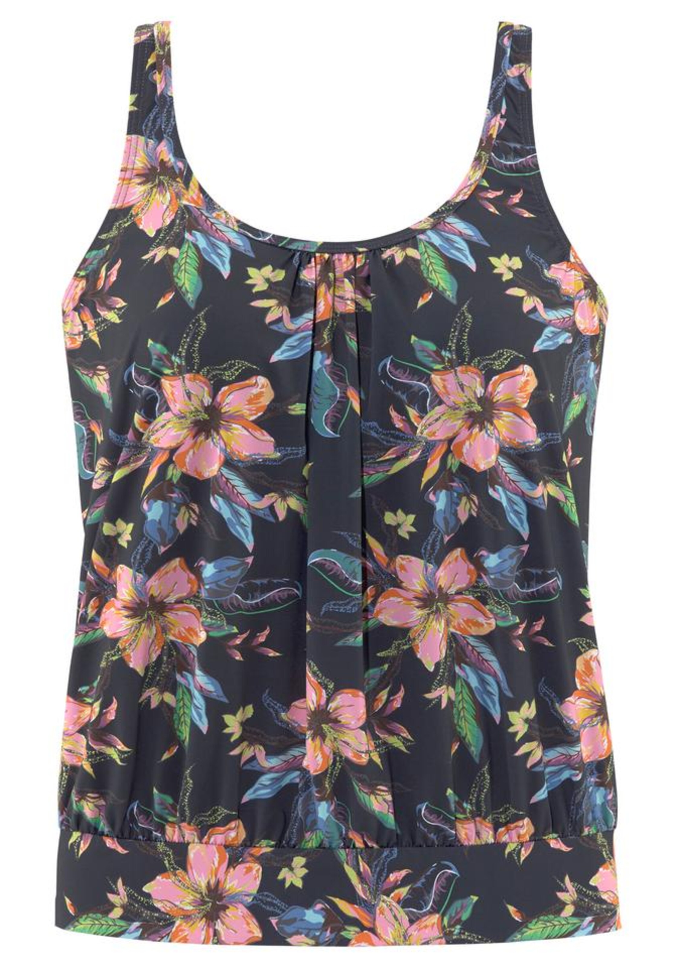 LASCANA - Top de tankini en negro: frente